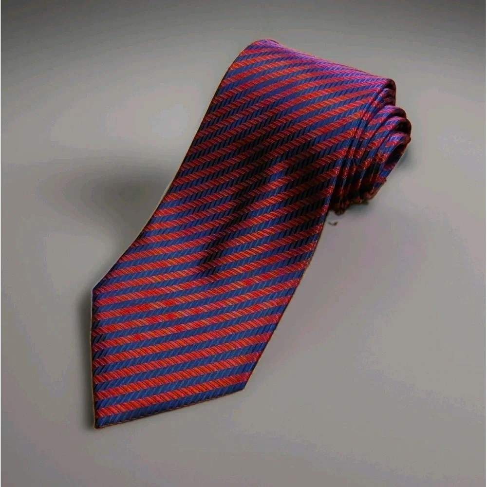 Ermenegildo Zegna Silk Jacquard Rep Stripe Wide 4